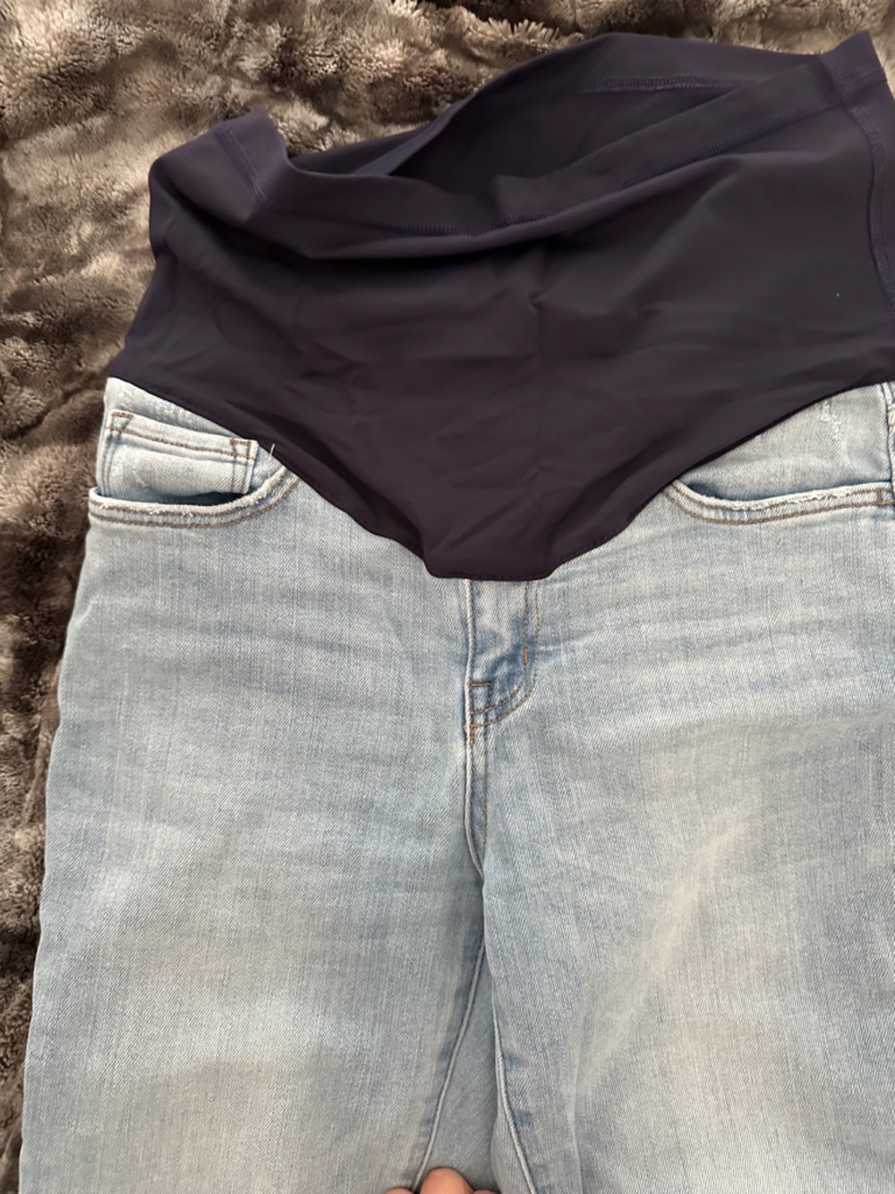 Pinkblush Light Blue Raw Edge Crop Jeans - Picture 5 of 11